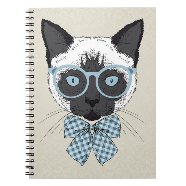 Siamese Cat Fashion Smart Notebook (Front)