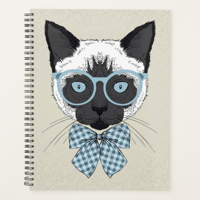 Siamese Cat Fashion Smart Planner (Front)