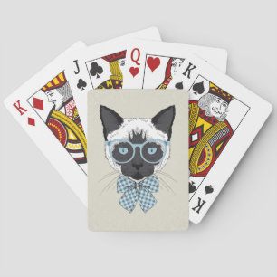 Siamese Cat Fashion Smart Playing Cards