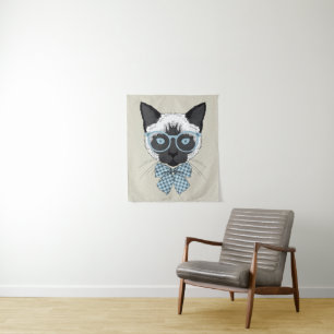 Siamese Cat Fashion Smart Tapestry