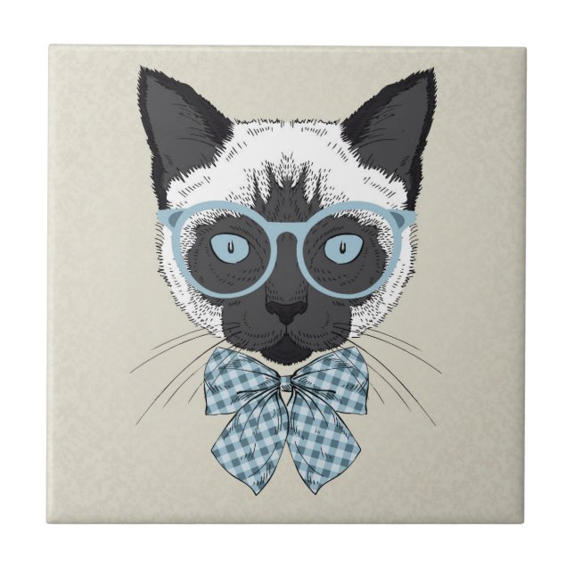 Siamese Cat Fashion Smart Tile (Front)