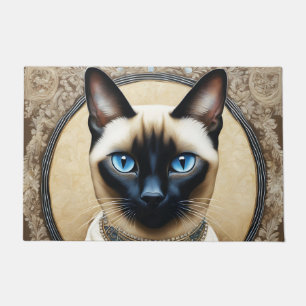 Siamese Cat Feline Doormat