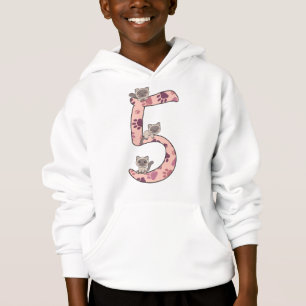 Siamese Cat Fifth Birthday For Kids Cats Hoodie