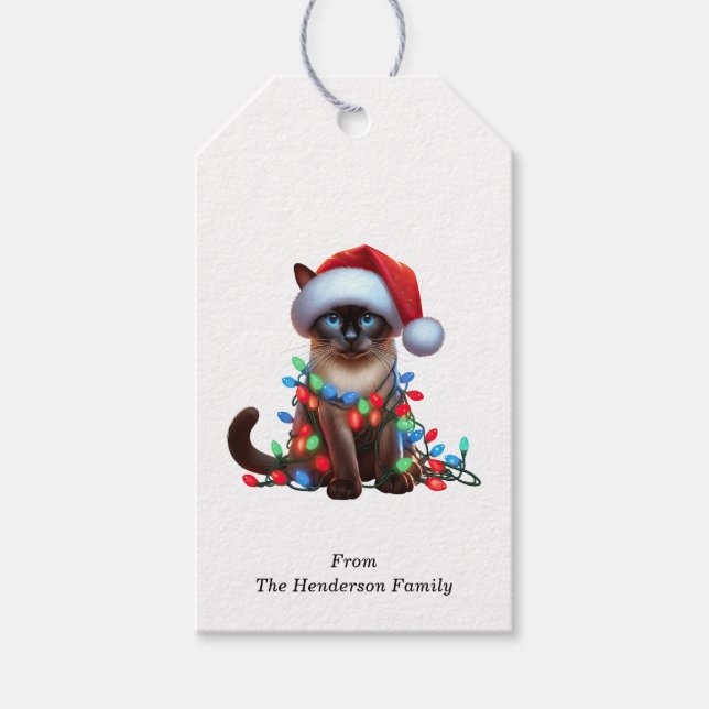 Siamese Cat Gift Tags (Front)