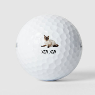 "Siamese Cat Golf Balls – Purrfect for Golf Lovers
