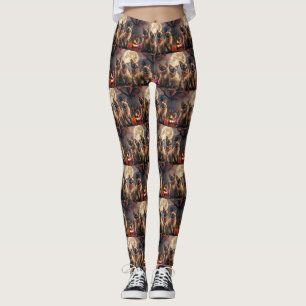 Siamese Cat Halloween Spooky Leggings