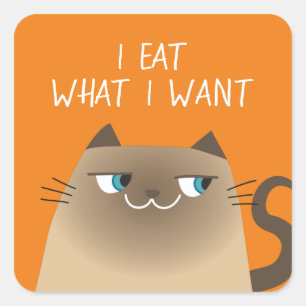Siamese Cat Humour Square Sticker