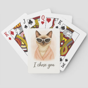 Siamese Cat I choose you Playing Cards