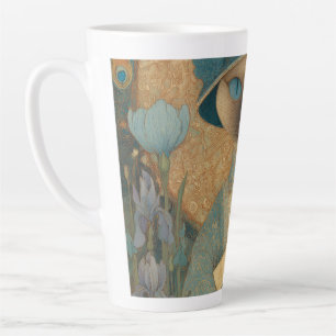 Siamese cat in Art Nouveau style – Elegant cat art Latte Mug