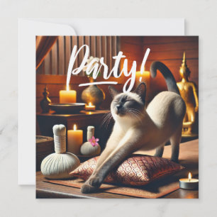 Siamese Cat in Spa PARTY invitation
