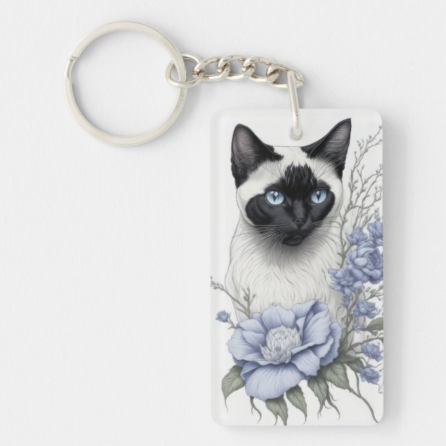 Siamese Cat Key Ring (Front)