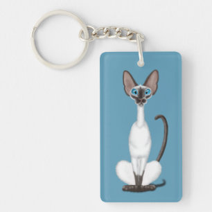Siamese Cat Key Ring