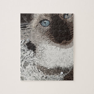 Siamese cat kitty pet animal friend family art jigsaw puzzle