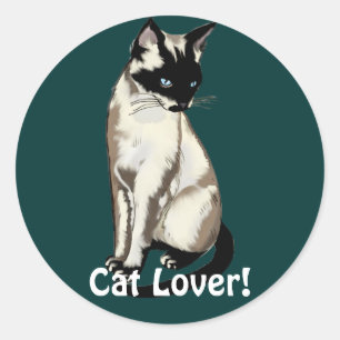 Siamese Cat Lover Gifts Classic Round Sticker