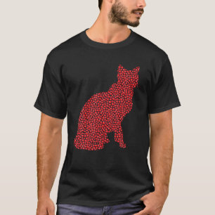 Siamese Cat Lover Heart Shape Siamese Cat Valentin T-Shirt