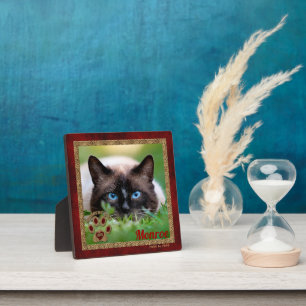 Siamese Cat Memorial Photo Plaque
