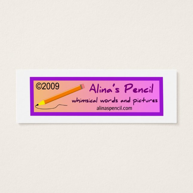 Siamese Cat Mini Bookmarks (Purple) (Back)