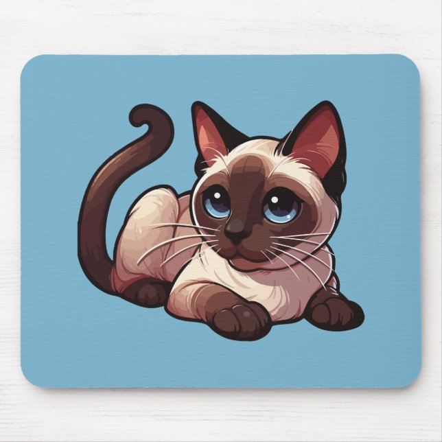 Siamese cat mouse mat (Front)