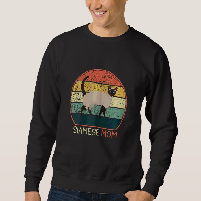 Siamese Cat Mum Kitten Women Cat Sweatshirt (Front)