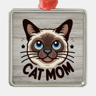Siamese Cat Mum Mothers day Gift for Feline Lovers Metal Tree Decoration