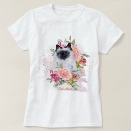 Siamese Cat Mum Pet Lover Happy Mothers Day T-Shirt