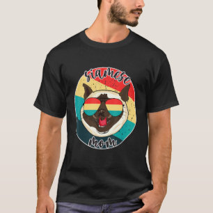 Siamese Cat Mum Retro Vintage T-Shirt