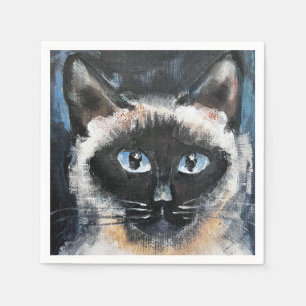 Siamese cat napkin