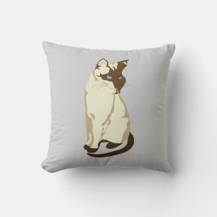Siamese Cat on Throw Pillow