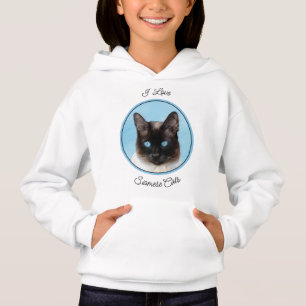 Siamese Cat Painting - Cute Original Cat Art
