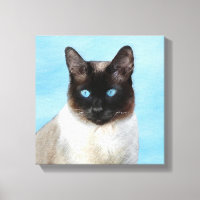 Siamese Cat Painting - Cute Original Cat Art