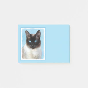Siamese Cat Painting - Cute Original Cat Art Post-it Notes