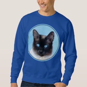 Siamese Cat Painting - Cute Original Cat Art Sweatshirt