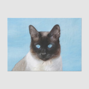Siamese Cat Painting - Cute Original Cat Art Tissue Paper