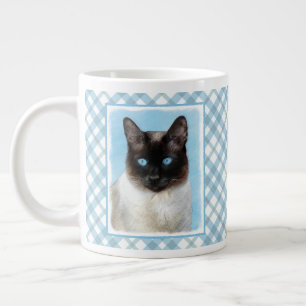 Siamese Cat Painting Original Animal Art Large Coffee Mug