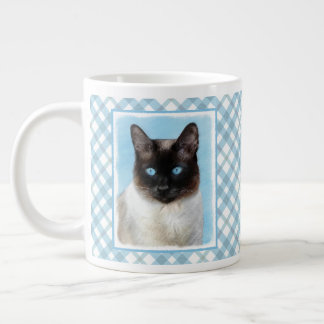 Siamese Cat Painting Original Animal Art Large Coffee Mug