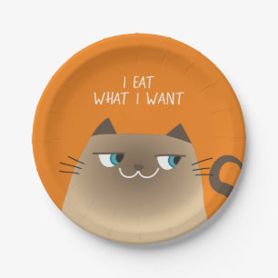 Siamese Cat Paper Plate