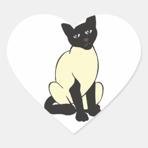Siamese Cat Pet Cute Destiny Animals Heart Sticker