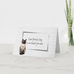 Siamese Cat Pet Loss Sympathy Card