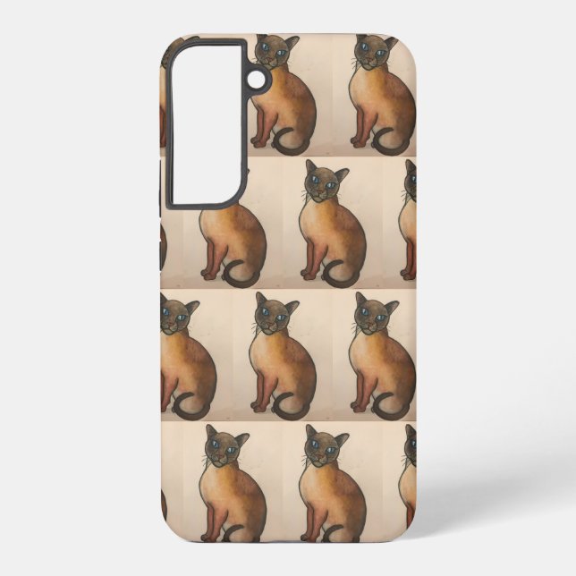 Siamese Cat Phone Case (Back)