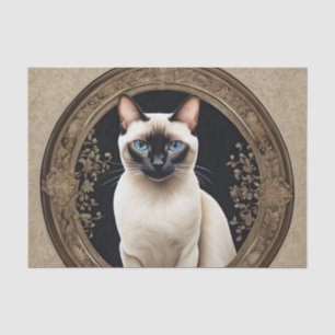 Siamese Cat Portrait Elegant Tissue Paper