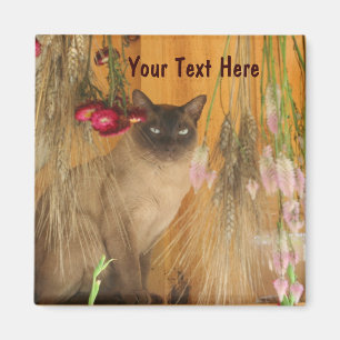 Siamese Cat Posing Animal Photography Magnet #3