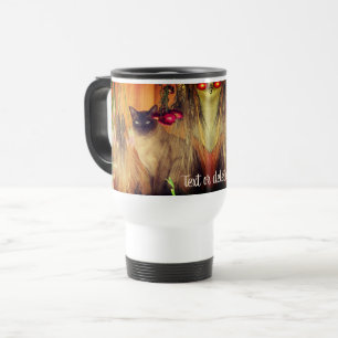 Siamese Cat Posing Personalised  Travel Mug