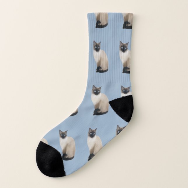 Siamese Cat Print Socks (Left Outside)