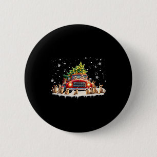 Siamese Cat Red Truck Christmas Tree Santa Ugly Xm 6 Cm Round Badge