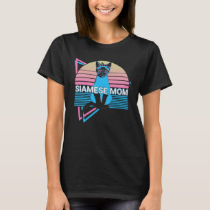 Siamese Cat Retro Siamese Mum T-Shirt