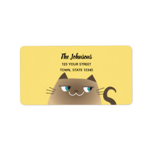 Siamese Cat Return Address Label