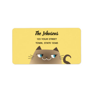 Siamese Cat Return Address Label