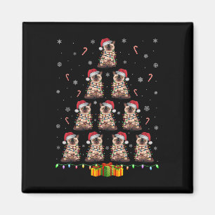 Siamese Cat Santa Hat Xmas Lights Men Women Christ Magnet