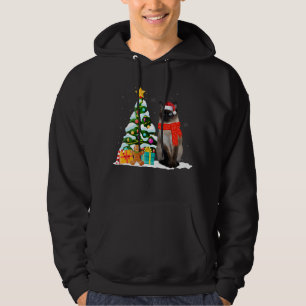 Siamese Cat Santa Hat Xmas Ugly Christmas Hoodie