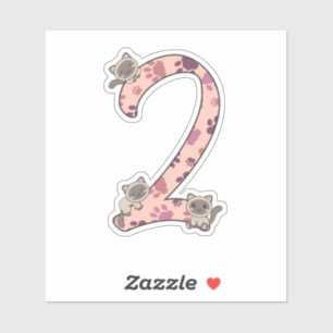 Siamese Cat Second Birthday For Kids Cats Sticker